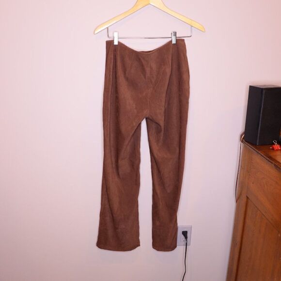 Vintage Y2K Lace Up Fly Flare Brown Pants Sz 6 - Picture 3 of 6